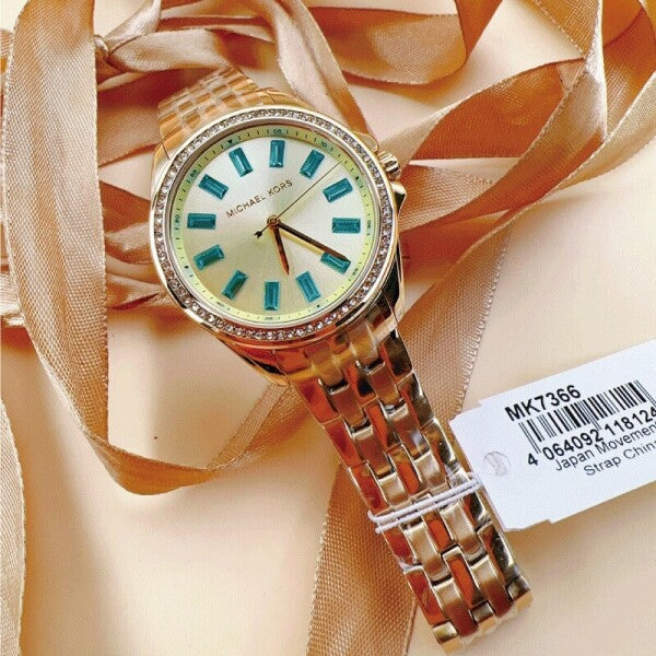 Michael Kors Mini Pilot Quartz Gold Dial Gold Steel Strap Watch For Women - MK7366 Buy Now By Michael Kors