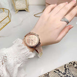 Michael Kors Nia Quartz Rose Gold Dial Rose Gold Steel Strap Watch For Women - MK3990 Buy Now By Michael Kors