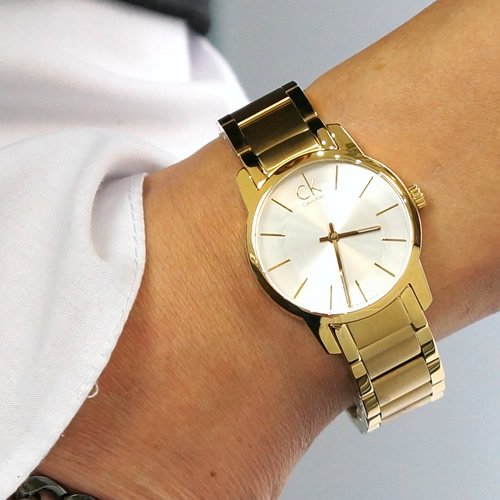 Calvin Klein City White Dial Gold Steel Strap Watch for Women - K2G23546 Buy Now By Calvin Klein