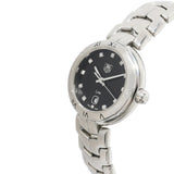 Shop Tag Heuer Link Quartz Diamonds Black Dial Silver Steel Strap Watch for Women - WAT1410.BA0954 in USA