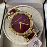 Michael Kors Parker Mother of Pearl Red Dial Two Tone Steel Strap Watch for Women - MK6427 Buy Now By Michael Kors