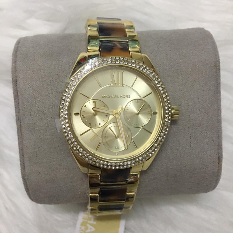 Michael Kors Janelle Chronograph Gold Dial Two Tone Steel Strap Watch For Women - MK7133 Buy Now By Michael Kors