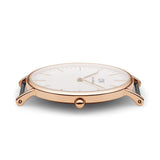 Daniel Wellington Classic Swansea White Dial Two Tone Nylon Strap Watch For Women - 0504DW Buy Now By Daniel Wellington