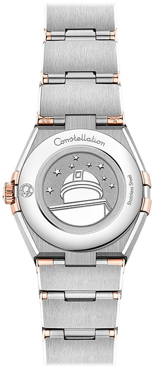 Shop Omega Constellation Quartz Brown Dial Silver Steel Strap Watch for Women - 131.20.25.60.13.001 in USA