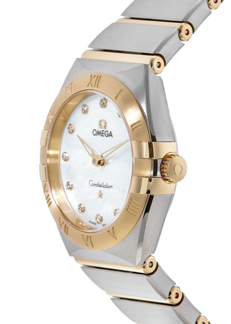 Shop Omega Constellation Manhattan Mother of Pearl Dial Two Tone Steel Strap Watch for Women - 131.20.28.60.55.002 in USA