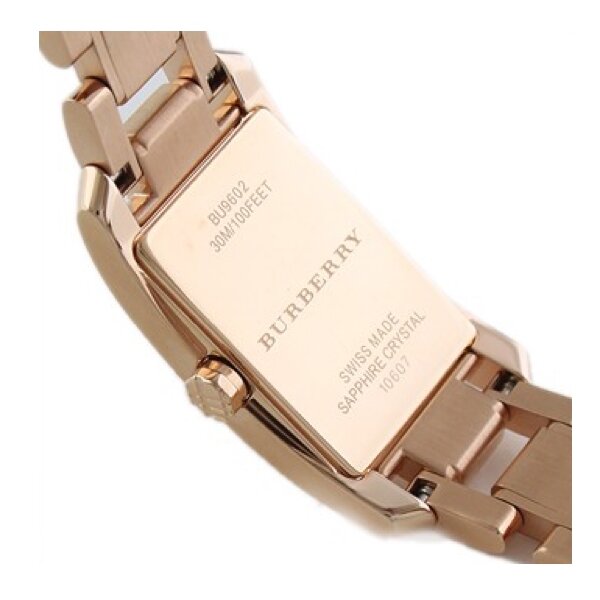 Shop Burberry Heritage Rose Gold Dial Rose Gold Steel Strap Watch For Women - BU9602 in USA