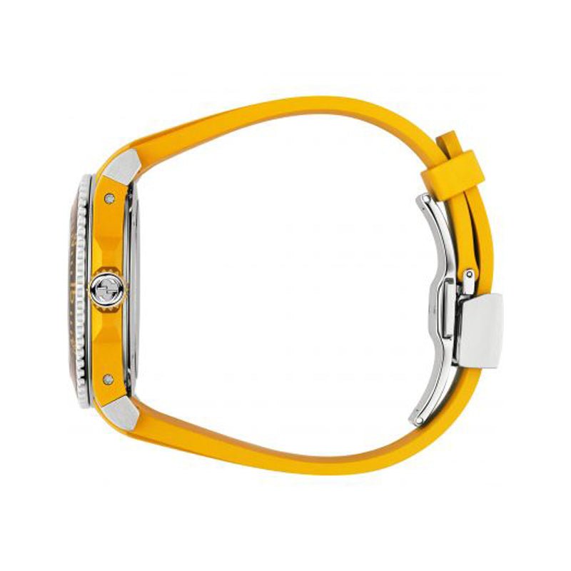 Gucci Dive Tiger Yellow Dial Yellow Rubber Strap Watch For Men - YA136317 Buy Now By Gucci