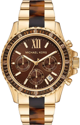 Michael Kors Everest Chronograph Brown Dial Two Tone Steel Strap Watch For Women - MK6973 Buy Now By Michael Kors