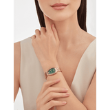 Bvlgari Serpenti Seduttori Diamonds Green Dial Rose Gold Steel Strap Watch for Women - SERPENTI103273