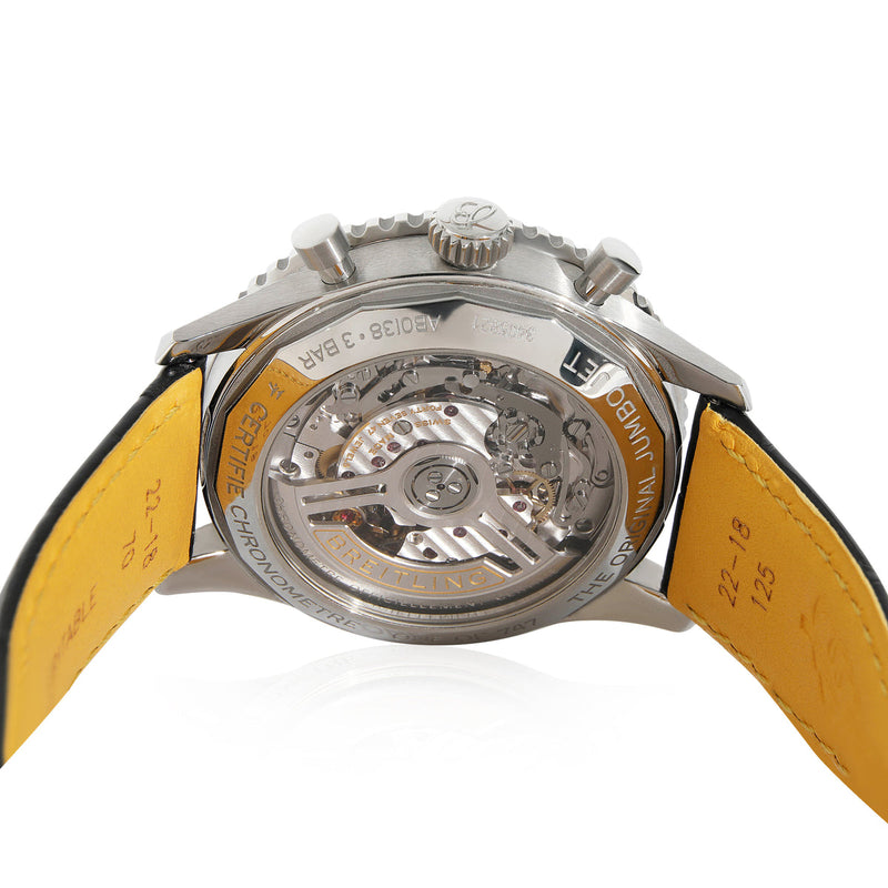 Shop Breitling Navitimer B01 Chronograph 43 Boeing 747 White Dial Black Leather Strap Watch for Men - AB01383B1G1P1 in USA