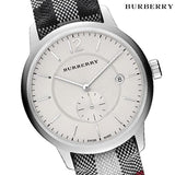 Shop Burberry The Classic Horseferry Silver Dial Black Leather Strap Watch for Men - BU10002 in USA