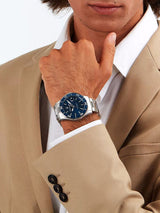 Maserati Competizione Quartz Blue Dial Silver Steel Strap Watch For Men - R8853100036 Buy Now By Maserati