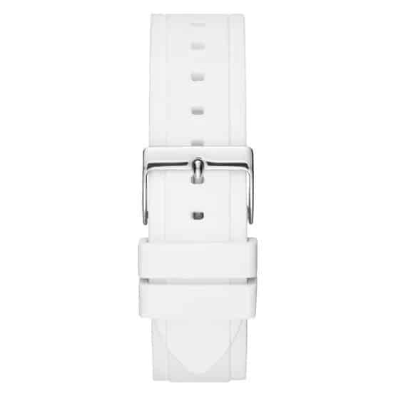 Guess Zena Analog White Dial White Rubber Strap Watch For Women - W1094L1 Buy Now By Guess