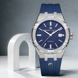 Maurice Lacroix Aikon Automatic Date Blue Dial Blue Silicone Strap Watch For Men - AI6008-SS000-430-4 Buy Now By Maurice Lacroix