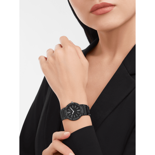 Bvlgari Bvlgari Lady Black Dial Black Steel Strap Watch for Women - BVLGARI103557