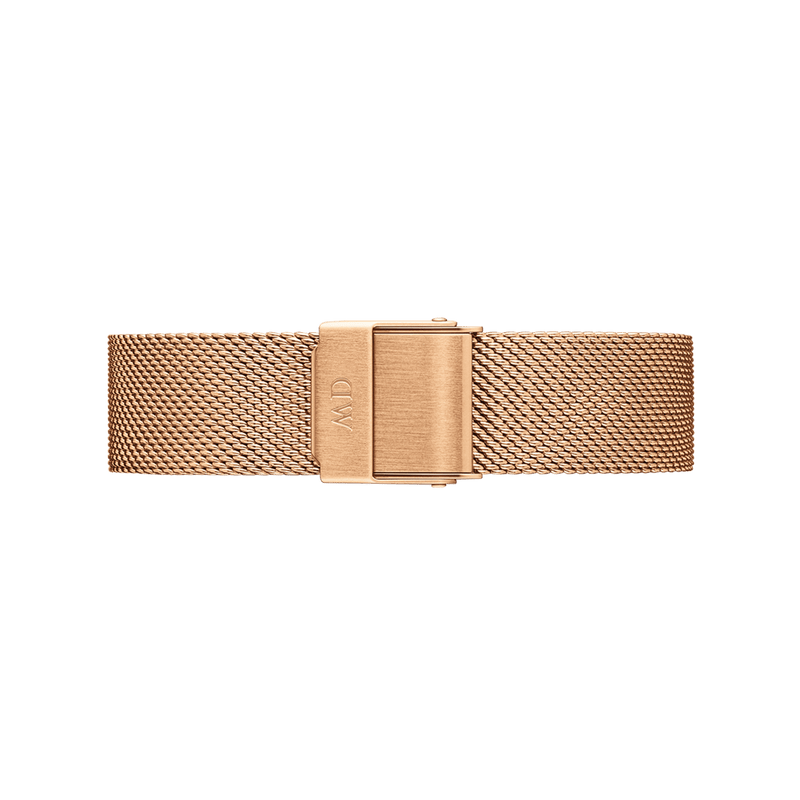 Daniel Wellington Petite Melrose Pink Dial Rose Gold Mesh Strap Watch For Women - DW00100367
