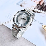 Guess Soho Silver DIal Stainless Steel Mesh Bracelet Watch For Women - W0638L1 Buy Now By Guess