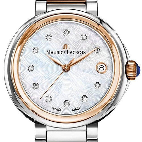 Shop Maurice Lacroix Fiaba Mother of Pearl Dial Two Tone Steel Strap Watch for Women - FA1007-PVP13-170-1 in USA