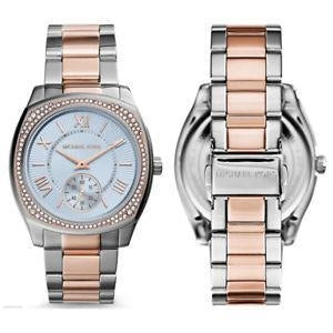 Michael Kors Bryn Quartz Blue Dial Two Tone Steel Strap Watch For Women - MK6136 Buy Now By Michael Kors