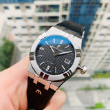 Maurice Lacroix Aikon Date Automatic Black Dial Black Leather Strap Watch For Men - AI6008-SS001-330-1 Buy Now By Maurice Lacroix