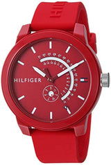 Tommy Hilfiger Denim Quartz Red Dial Red Rubber Strap Watch for Men - 1791480 Buy Now By Tommy Hilfiger