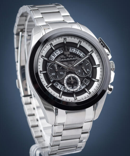 Maserati Traguardo Chronograph Black Dial Silver Steel Strap Watch For Men - R8873612059 Buy Now By Maserati