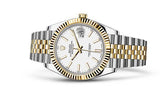 Shop Rolex Datejust 41 Oyster White Dial Two Tone Oystersteel & Yellow Gold Jubilee Bracelet White Dial Watch for Men - M126333-0016 in USA