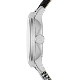 Shop Burberry Classic Stone Silver Dial Horseberry Black Leather Strap Watch for Women - BU10103 in USA