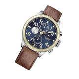 Shop Tommy Hilfiger Sport Multifunction Blue Dial Brown Leather Strap Watch for Men - 1791137 in USA