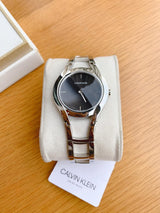 Calvin Klein Class Black Dial Silver Steel Strap Watch for Women - K6R23121 Buy Now By Calvin Klein