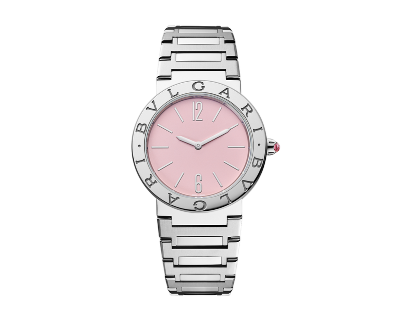 Bvlgari Bvlgari Bvlgari Quartz Pink Dial Silver Steel Strap Watch for Women - BVLGARI103711