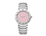 Bvlgari Bvlgari Bvlgari Quartz Pink Dial Silver Steel Strap Watch for Women - BVLGARI103711