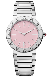 Bvlgari Bvlgari Bvlgari Quartz Pink Dial Silver Steel Strap Watch for Women - BVLGARI103711