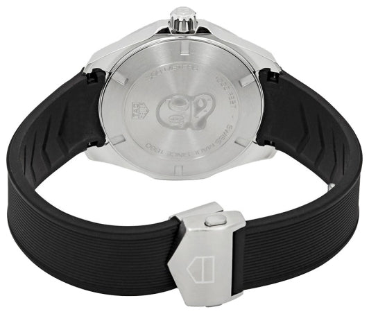 Shop Tag Heuer Aquaracer Calibre 5 Automatic Black Dial Black Rubber Strap Watch for Men - WAY201A.FT6142 in USA