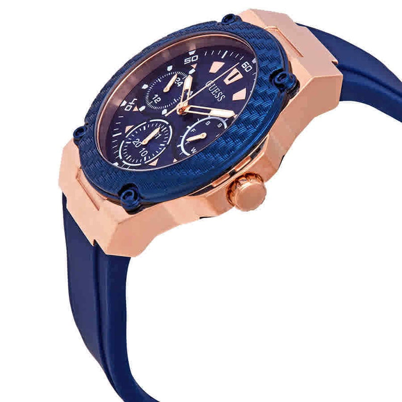 Guess Zena Blue Dial Blue Silicone Strap Watch For Women - W1049L2 Buy Now By Guess