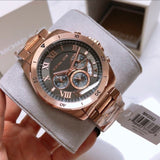 Michael Kors Brecken Chronograph Analog Black Dial Rose Gold Steel Strap Watch For Women - MK8563 Buy Now By Michael Kors