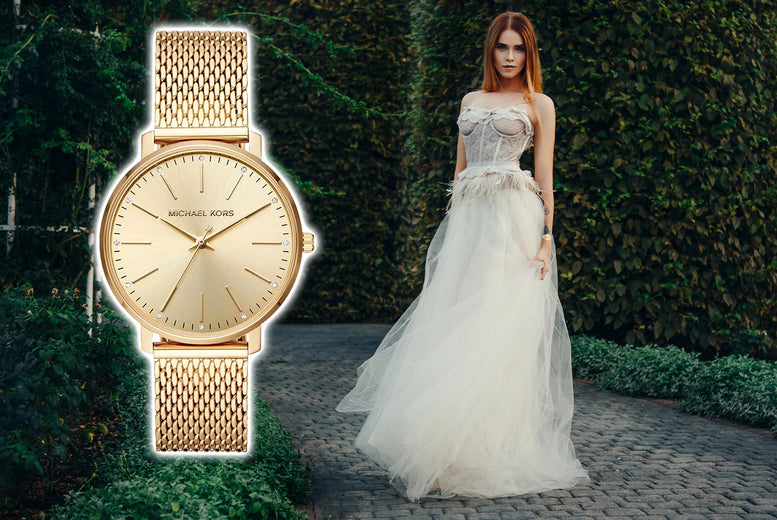 Michael Kors Pyper Quartz Gold Dial Gold Mesh Strap Watch For Women - MK4339 Buy Now By Michael Kors
