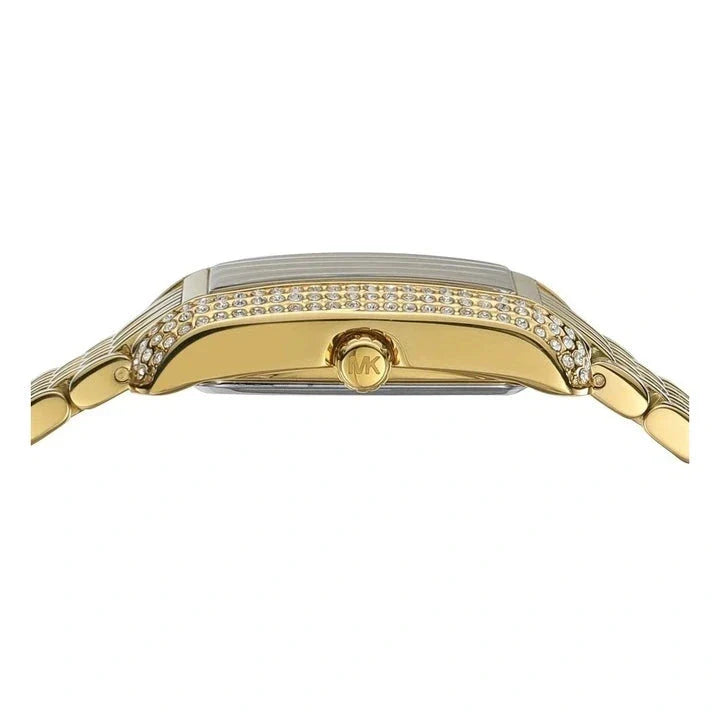 Michael Kors Emery Pave Analog Green Dial Gold Steel Strap Watch for Women - MK4742 Buy Now By Michael Kors