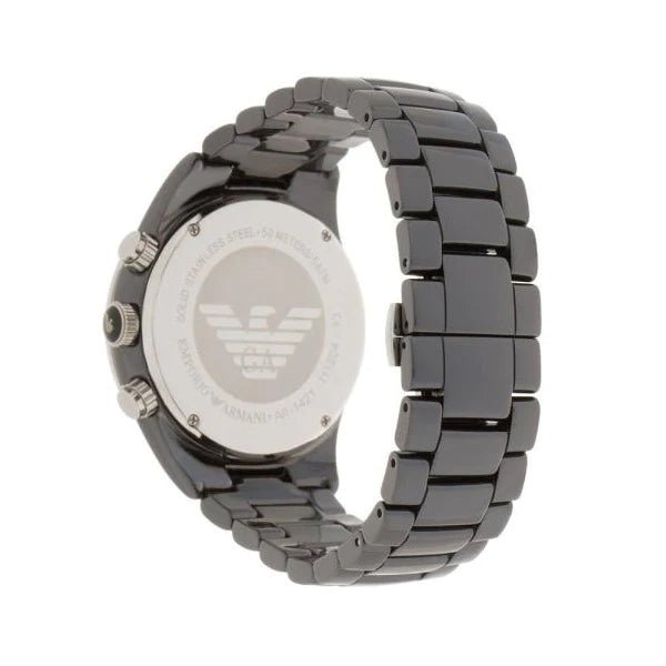 Emporio Armani Black Ceramic Chronograph Black Dial Watch For Men - AR1421 Buy Now By Emporio Armani
