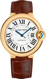 Cartier Ballon Bleu De Cartier Silver Dial Brown Leather Strap Watch for Women - W6900356