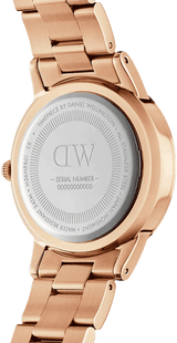 Daniel Wellington Iconic Link Black Dial Rose Gold Steel Strap Watch for Women - DW00100212 Buy Now By Daniel Wellington
