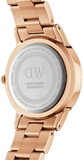 Daniel Wellington Iconic Link White Dial Rose Gold Steel Strap Watch For Women - DW00100209