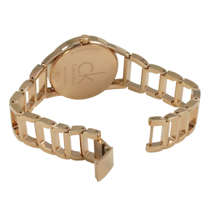 Calvin Klein Stately White Dial Gold Steel Strap Watch for Women - K3G2362W Buy Now By Calvin Klein