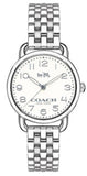 Coach Delancey White Dial Silver Steel Strap Watch for Women - 14502240