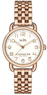 Coach Delancey White Dial Rose Gold Steel Strap Watch for Women - 14502242 Buy Now By Coach
