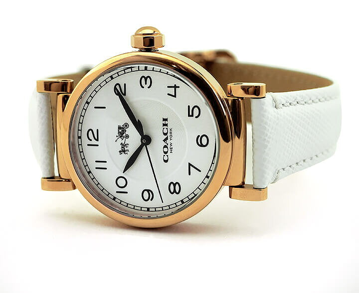 Coach Madison White Dial White Leather Strap Watch for Women - 14502408 Buy Now By Coach