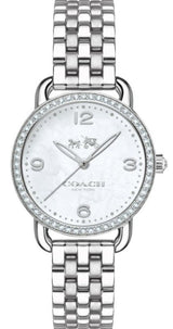 Coach Delancey Mother of Pearl Dial Silver Steel Strap Watch for Women - 14502477 Buy Now By Coach