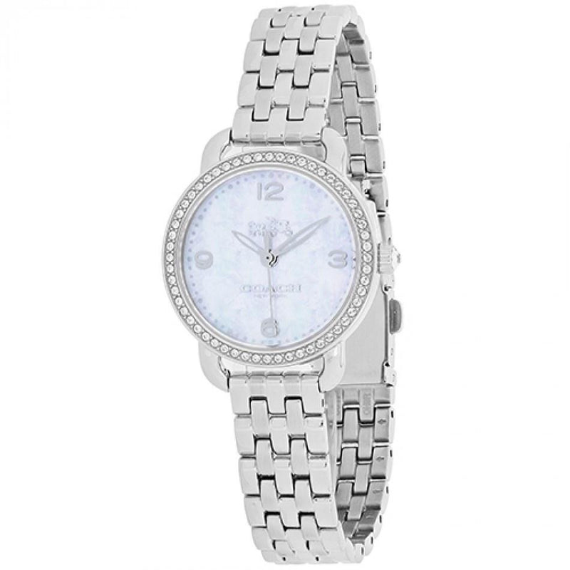 Coach Delancey Mother of Pearl Dial Silver Steel Strap Watch for Women - 14502477 Buy Now By Coach