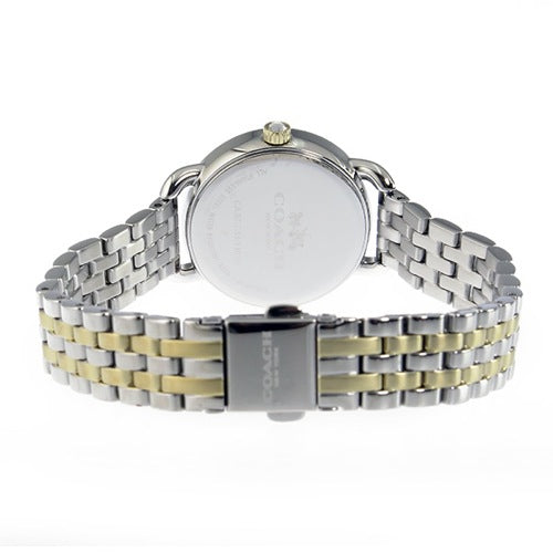 Coach Delancey Mother of Pearl White Dial Two Tone Steel Strap Watch for Women - 14502480 Buy Now By Coach