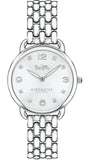 Coach Delancey Slim Silver Dial Silver Steel Strap Watch for Women - 14502781